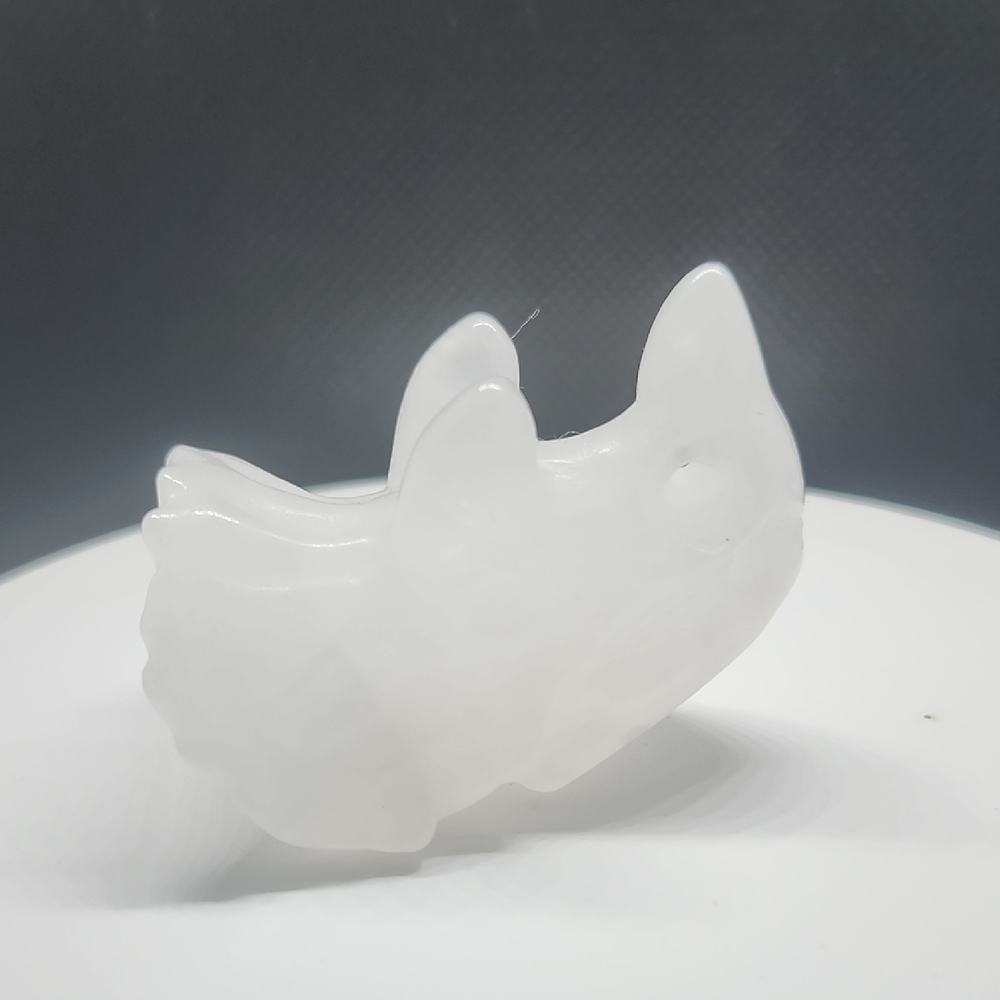Quartz Triceratop Head